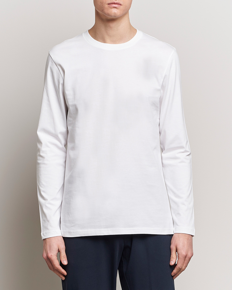 Herre | T-Shirts | Bread & Boxers | Long Sleeve T-Shirt White