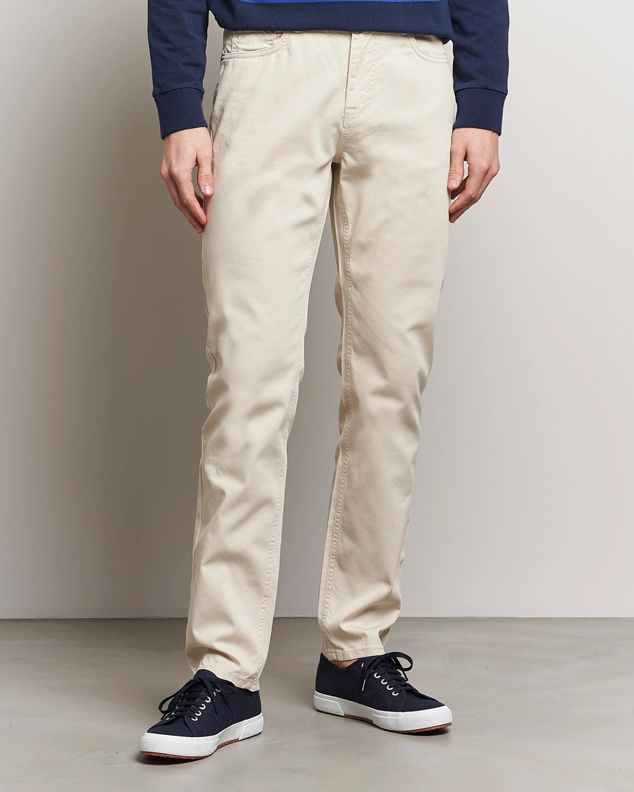Herre | Preppy Authentic | Morris | James Structured 5-Pocket Trousers Off White