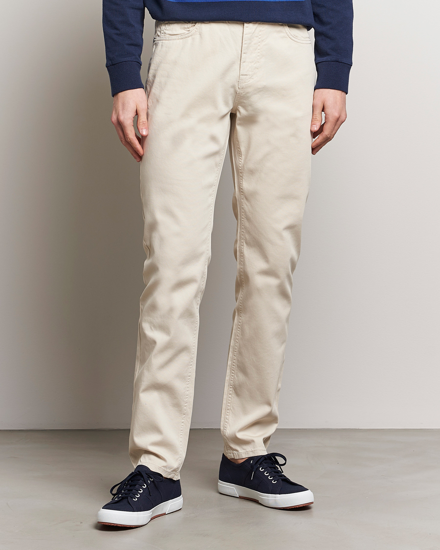 Herre | Loyalitetstilbud | Morris | James Structured 5-Pocket Trousers Off White