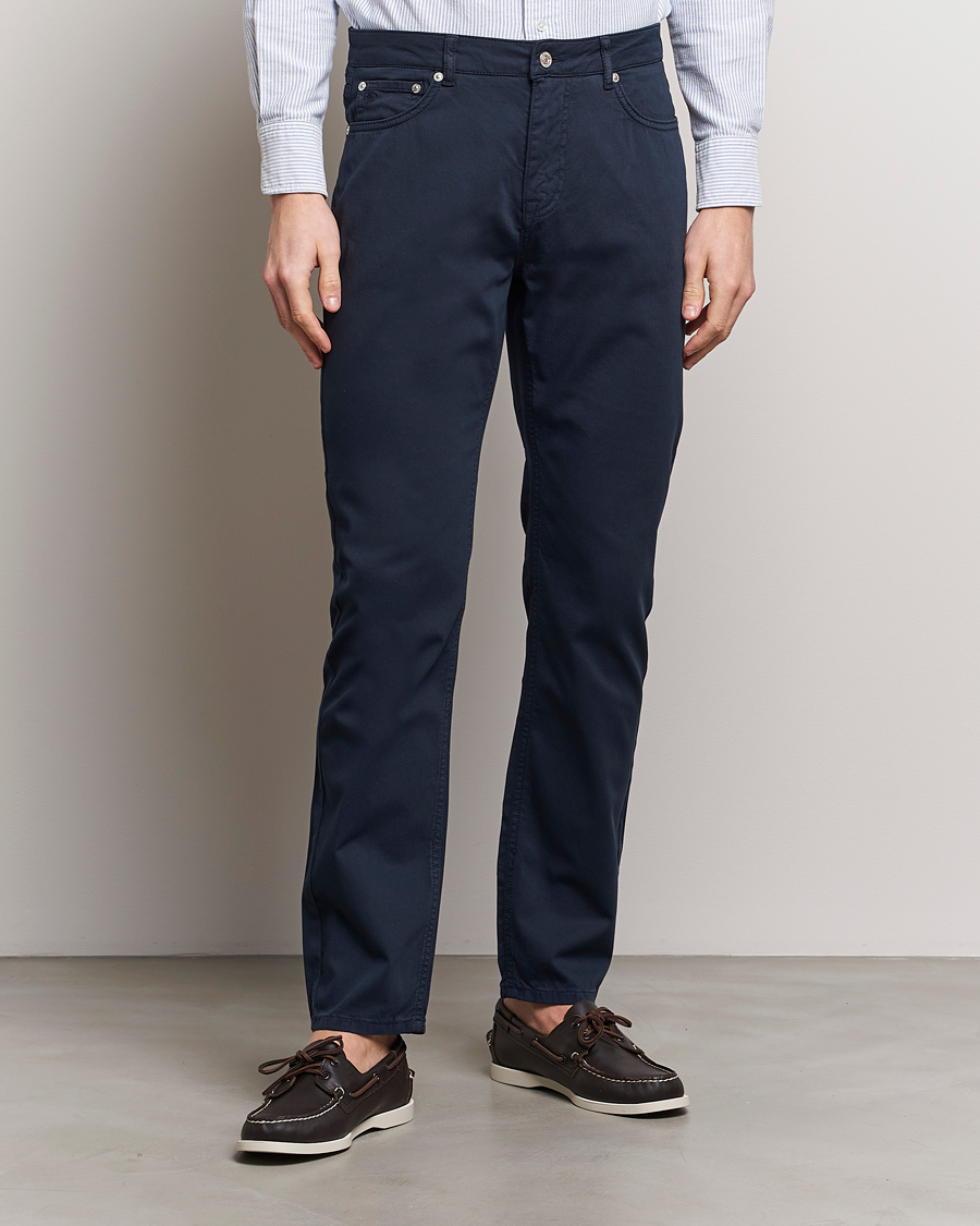 Herre | Afdelinger | Morris | James Structured 5-Pocket Trousers Blue