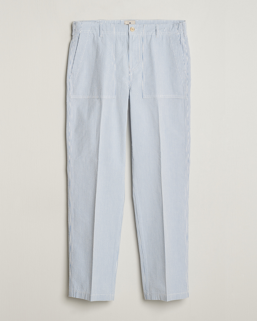 Herr |  | Morris | Seersucker Summer Slacks Light Blue