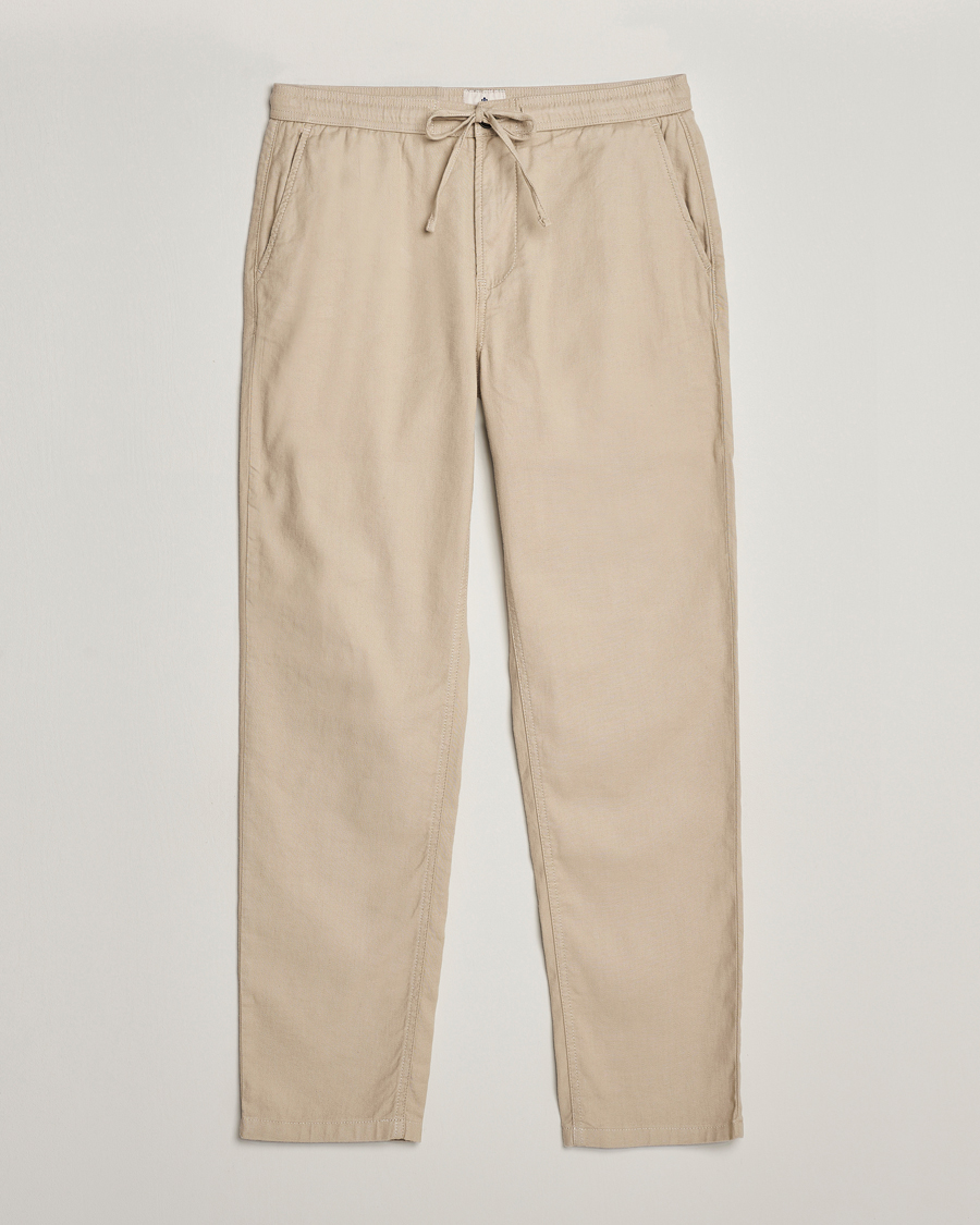 Herre | Bukser | Morris | Fenix Linen Slacks Khaki