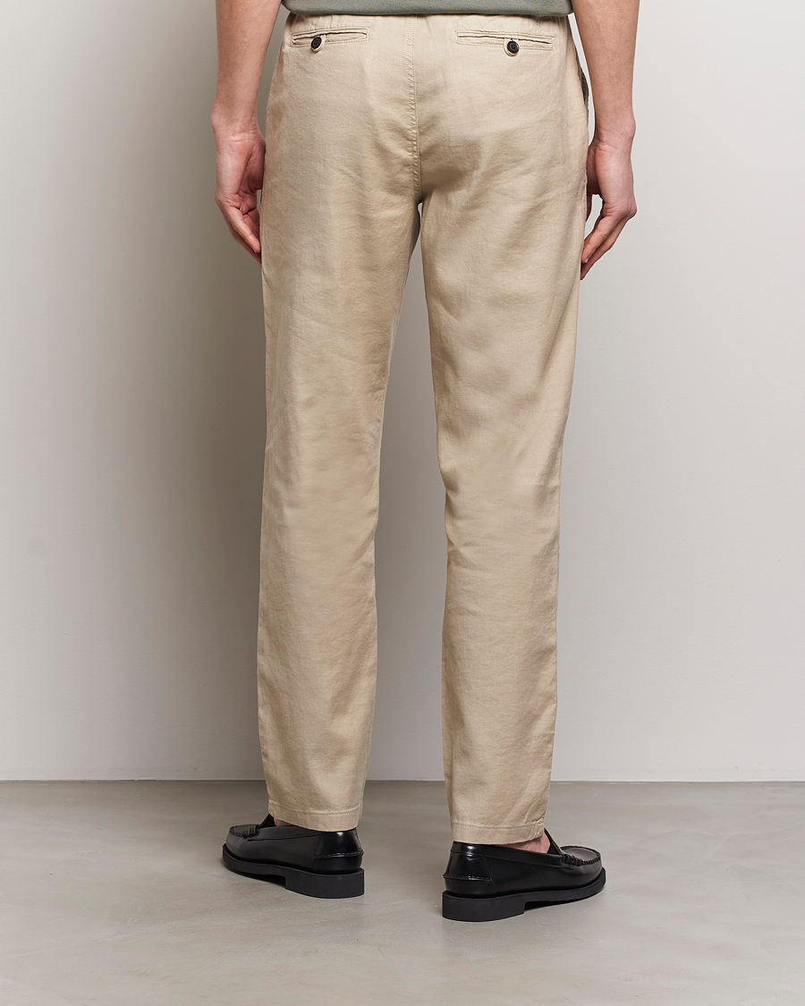 Herre | Bukser | Morris | Fenix Linen Slacks Khaki