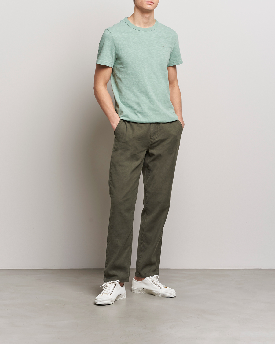 Herre | Bukser | Morris | Fenix Linen Slacks Olive