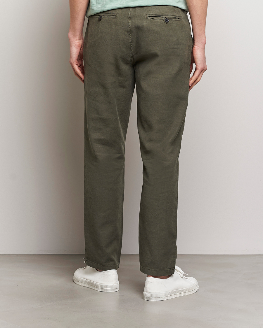 Herre | Bukser | Morris | Fenix Linen Slacks Olive