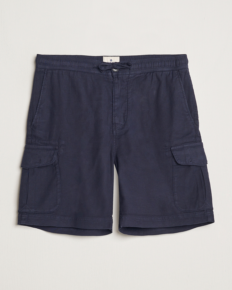 Herre | Shorts | Morris | Cargo Linen Shorts Blue