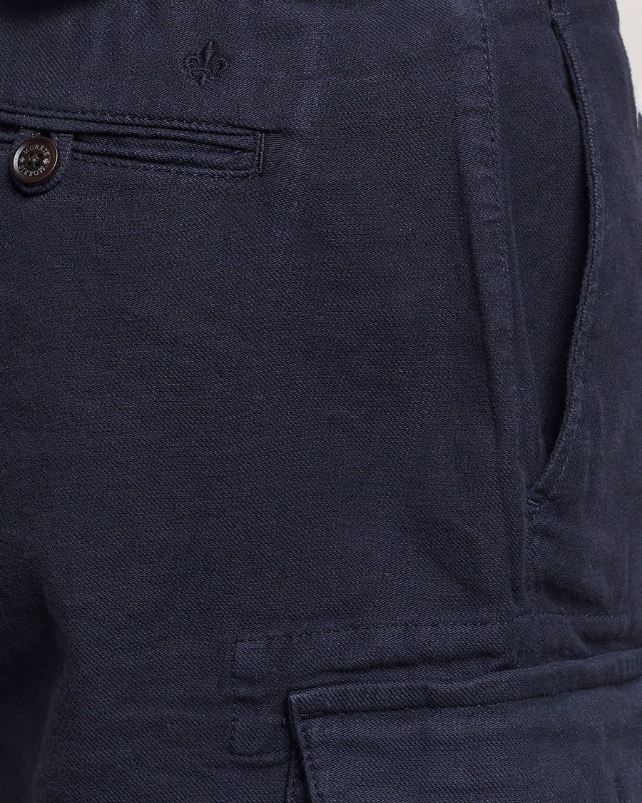 Herre | Shorts | Morris | Cargo Linen Shorts Blue