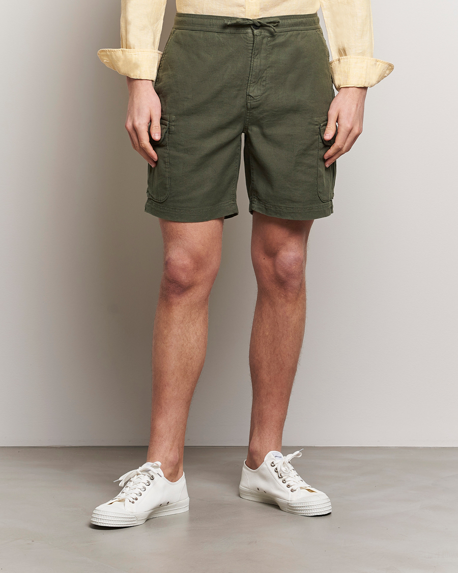 Herre | Afdelinger | Morris | Cargo Linen Shorts Olive