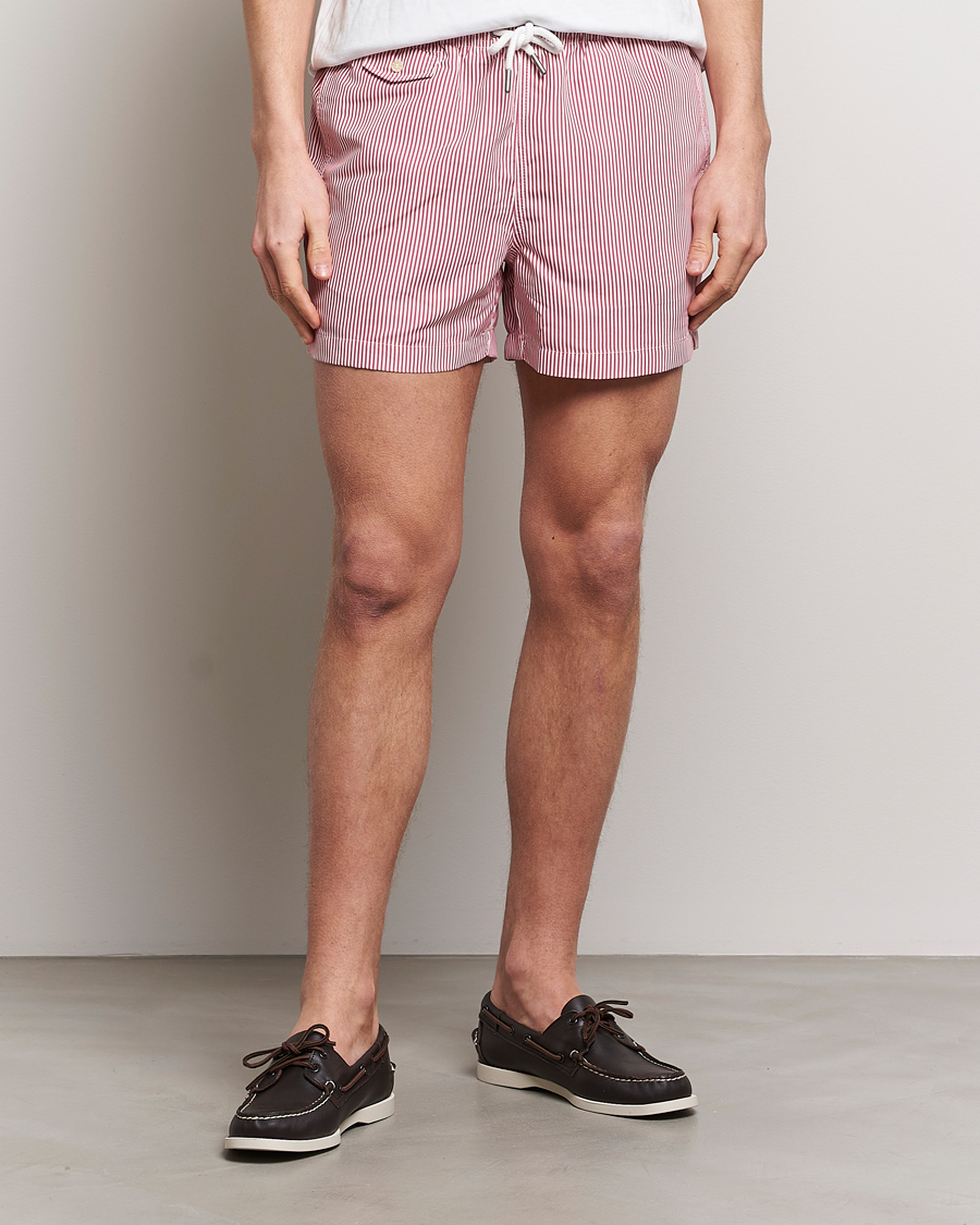 Herre | Badebukser | Morris | Stripe Bathing Trunks Cerise