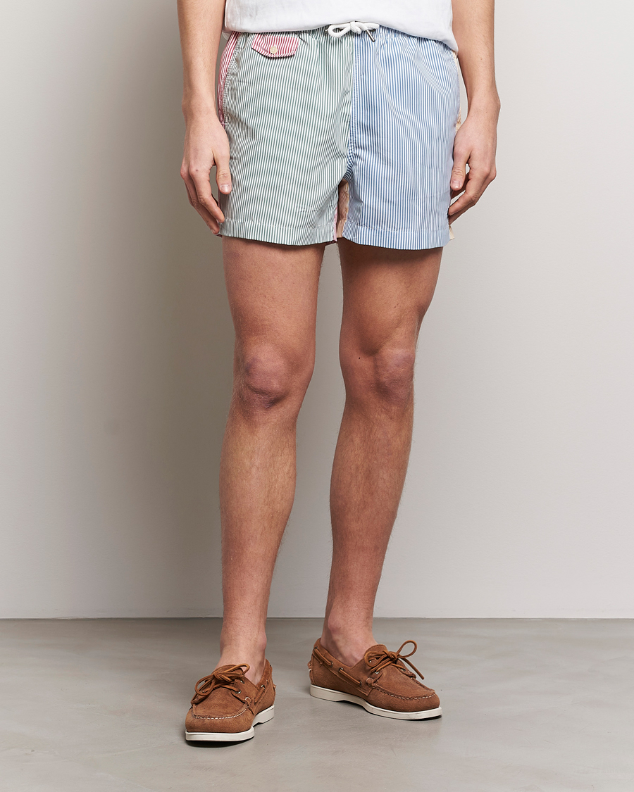 Herre | Badeshorts | Morris | Mixed Stripe Bathing Trunks Off White