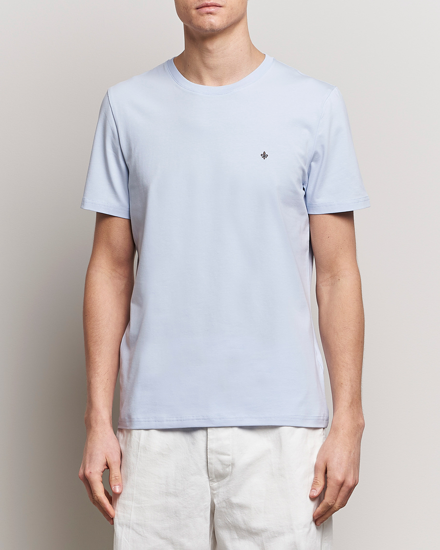Herre | Kortærmede t-shirts | Morris | James Crew Neck T-Shirt Light Blue