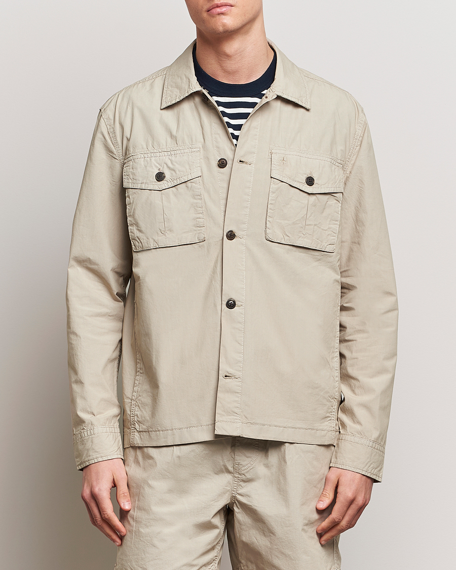 Herre | Jakker | Morris | Harrison Cotton Shirt Jacket Khaki