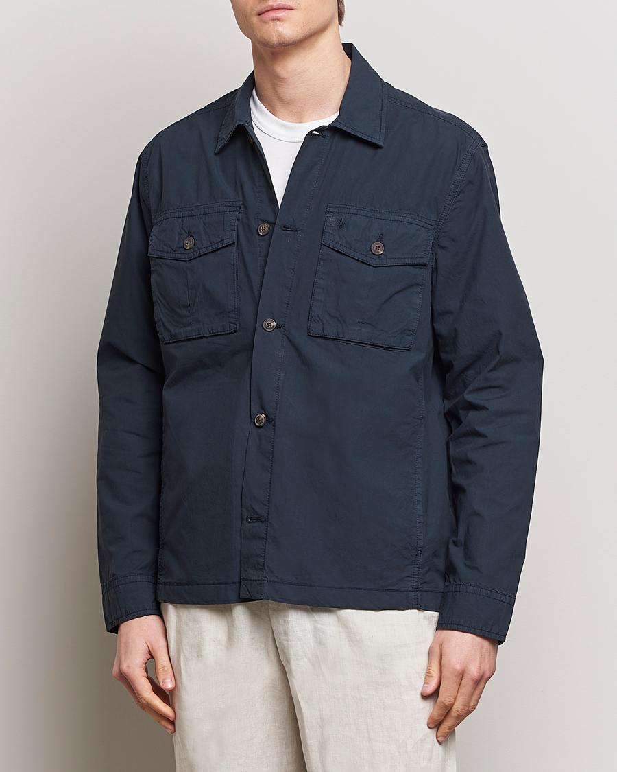 Herre | Tøj | Morris | Harrison Cotton Shirt Jacket Old Blue