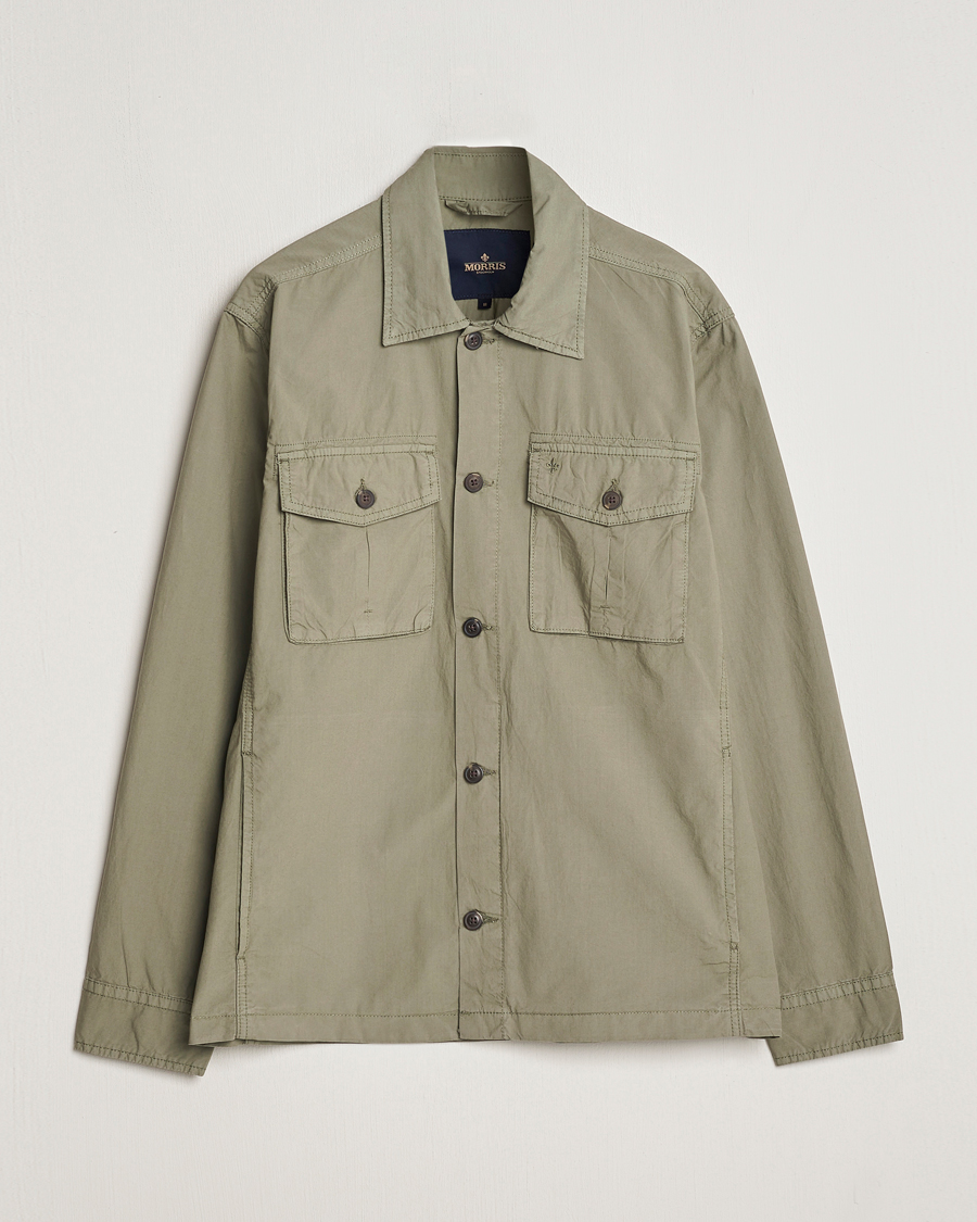Herre | Jakker | Morris | Harrison Cotton Shirt Jacket Green