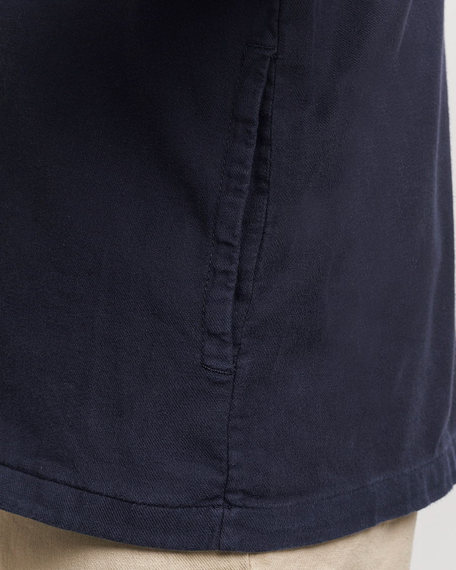 Herre | Skjorter | Morris | Linen Shirt Jacket Navy