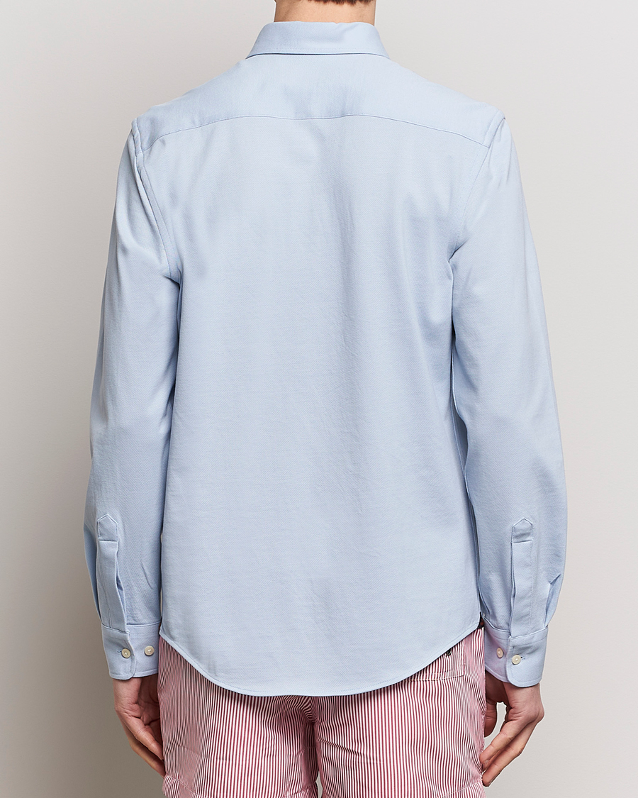 Herre | Skjorter | Morris | Eddie Slim Fit Pique Shirt Light Blue