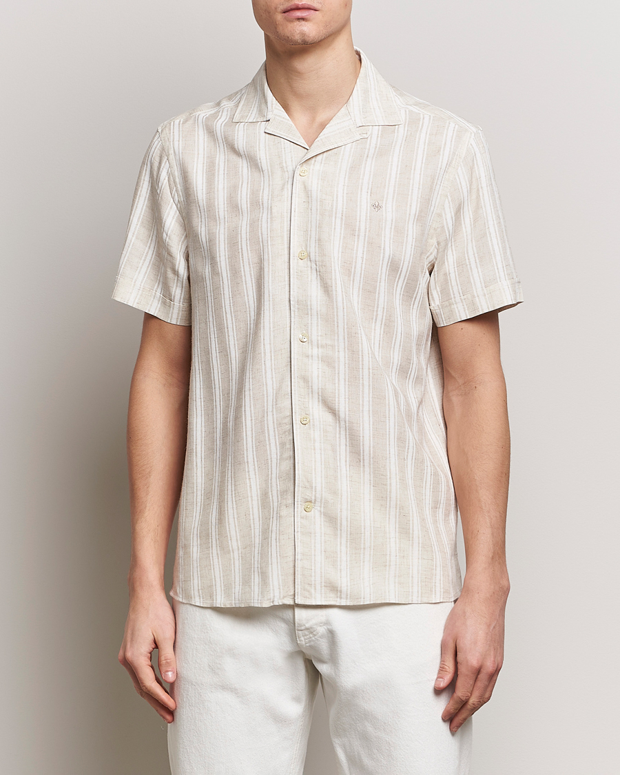 Herre | Kortærmede skjorter | Morris | Printed Short Sleeve Shirt Off White
