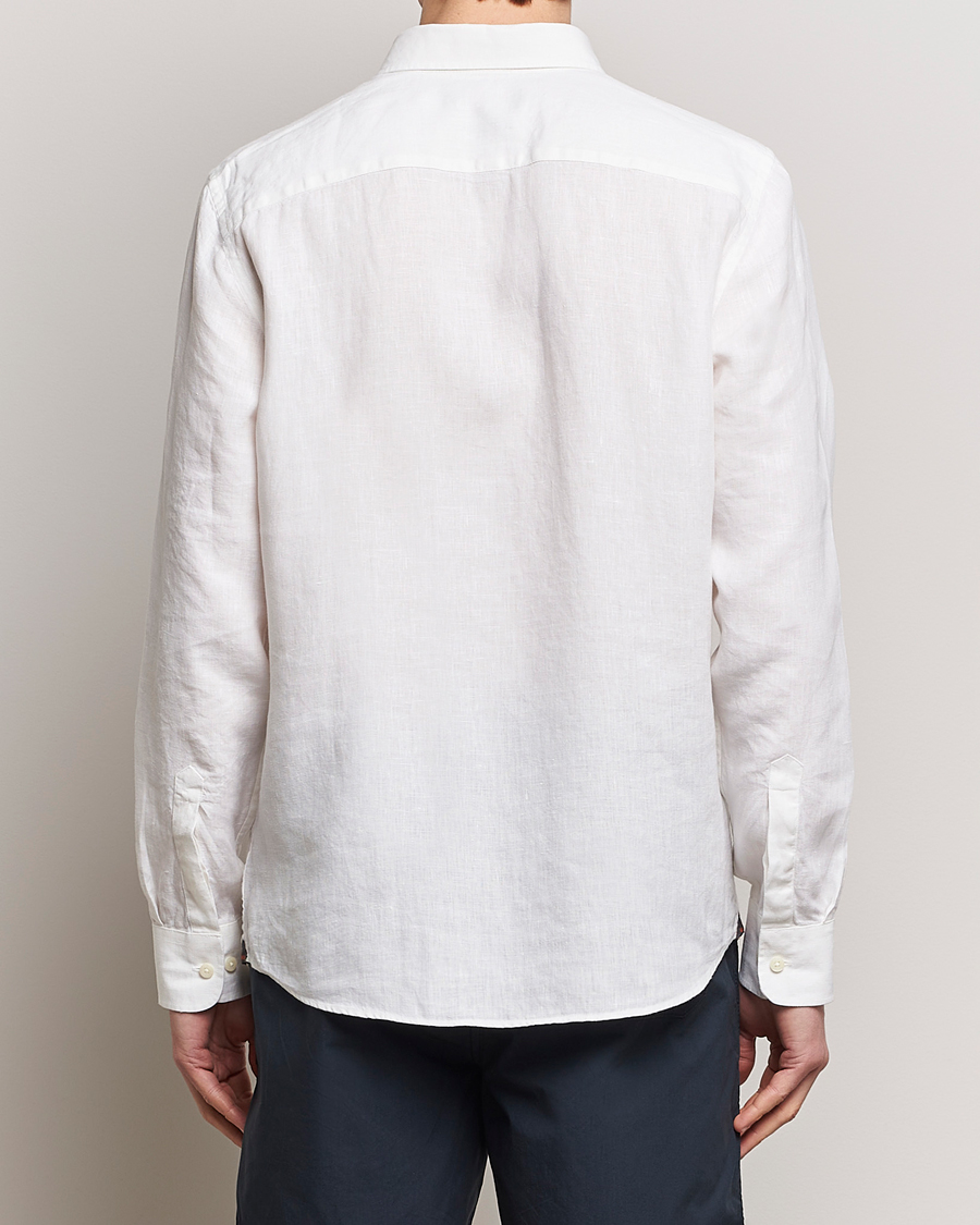 Herre | Skjorter | Morris | Douglas Linen Button Down Shirt White