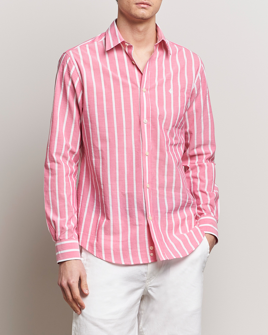 Herre | Skjorter | Morris | Summer Stripe Shirt Cerise