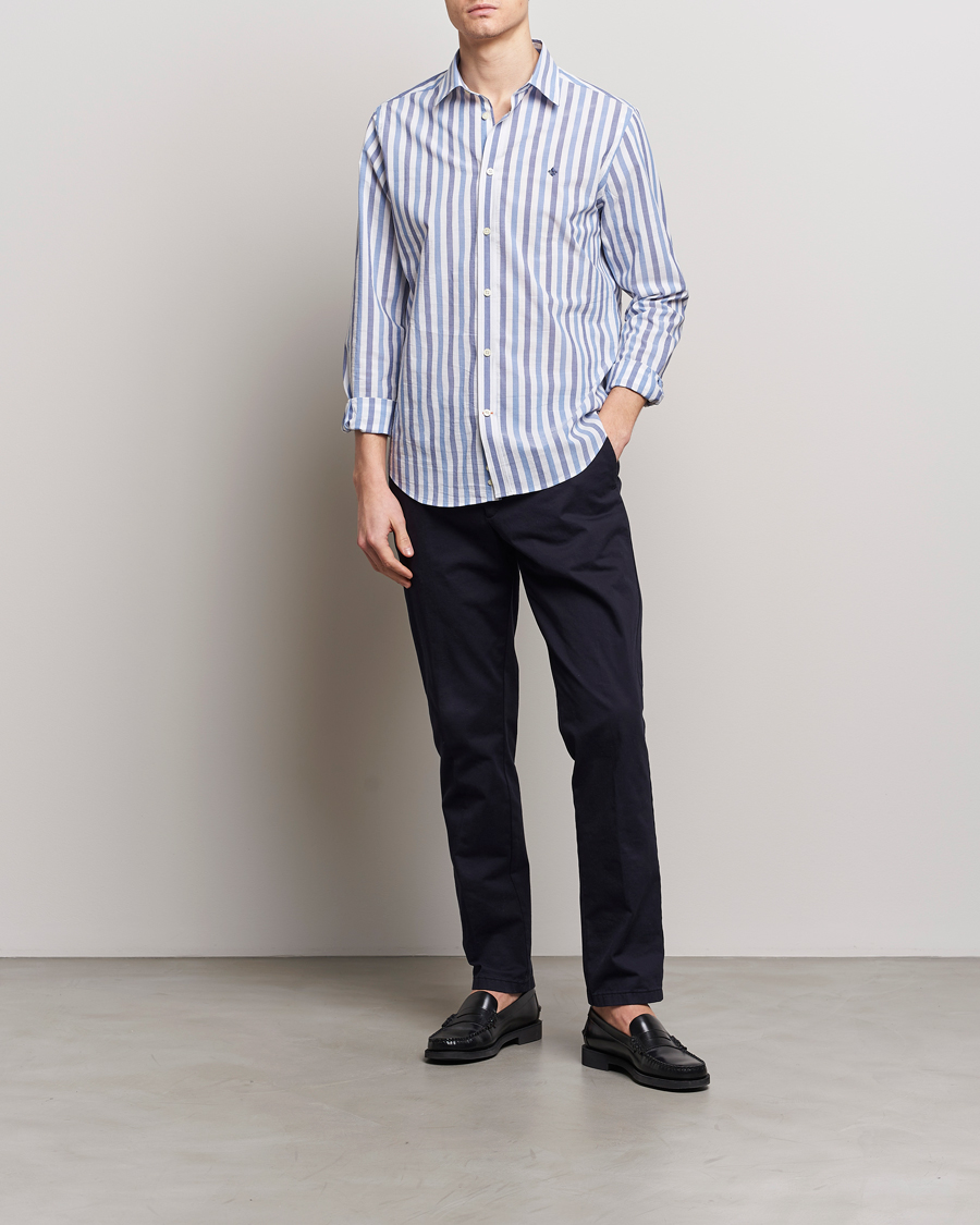 Herre | Skjorter | Morris | Summer Stripe Shirt Blue
