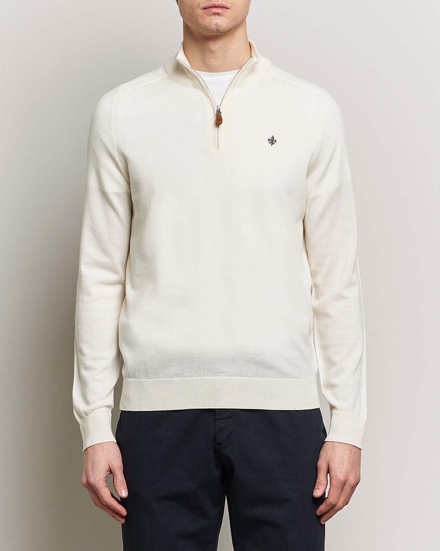 Herre | Morris | Morris | John Merino Half Zip Off White