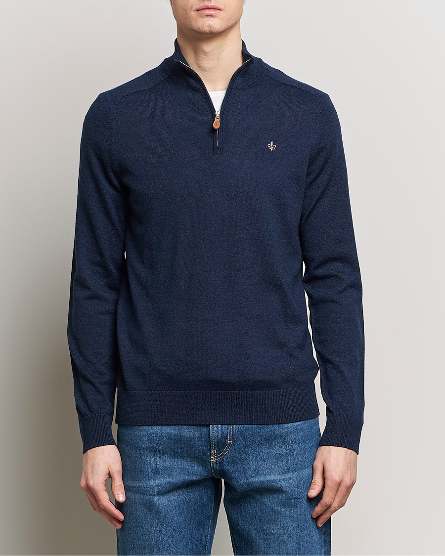 Herre |  | Morris | John Merino Half Zip Blue