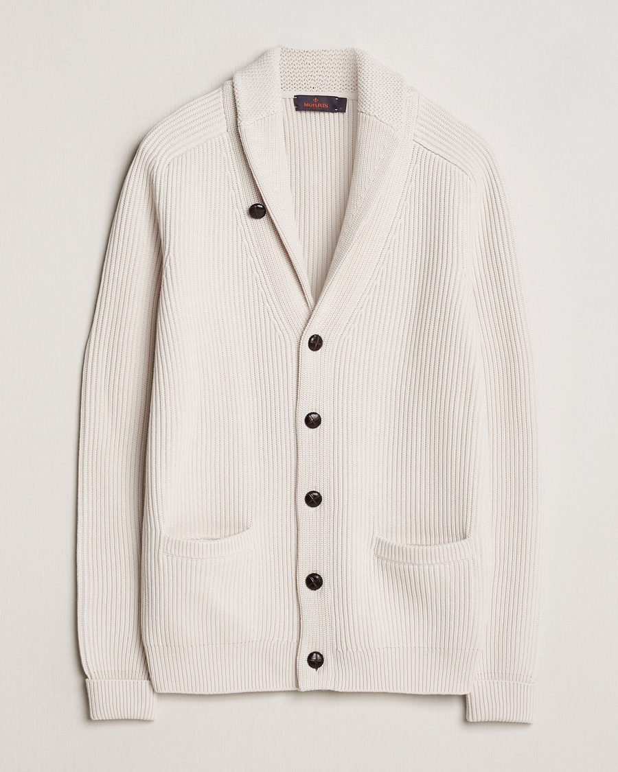 Herre | Trøjer | Morris | Brayden Shawl Cardigan White