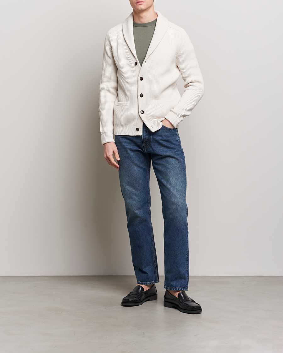 Herre | Trøjer | Morris | Brayden Shawl Cardigan White