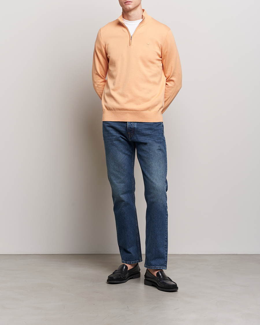 Herre | Trøjer | Morris | Riley Cotton Half Zip Orange