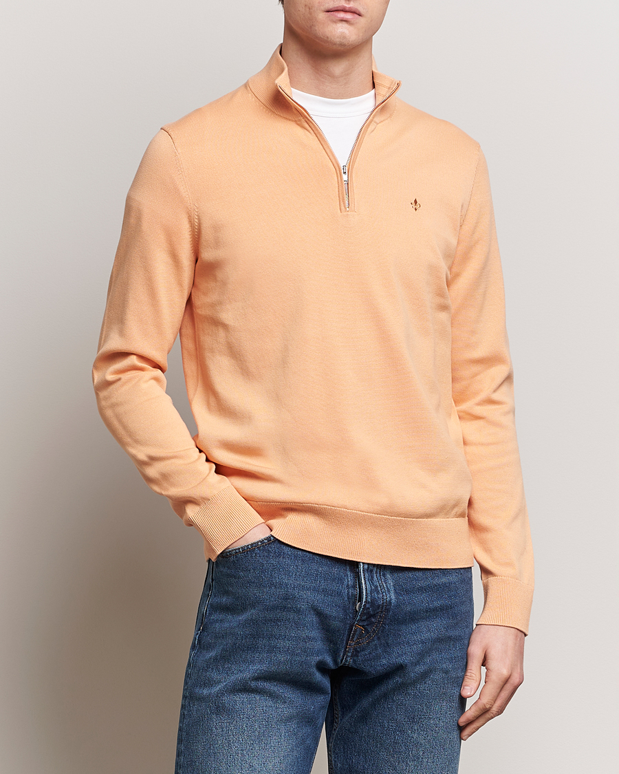 Herre | Trøjer | Morris | Riley Cotton Half Zip Orange
