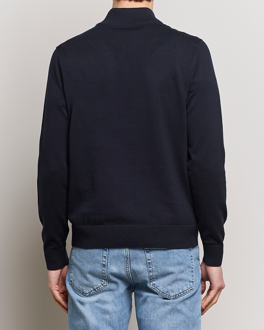 Herre | Trøjer | Morris | Riley Cotton Half Zip Navy