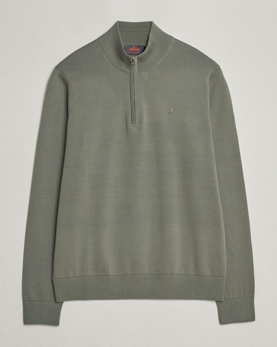 Herre | Trøjer | Morris | Riley Cotton Half Zip Green