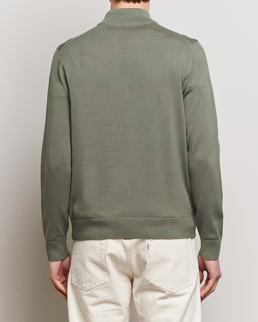 Herre | Trøjer | Morris | Riley Cotton Half Zip Green