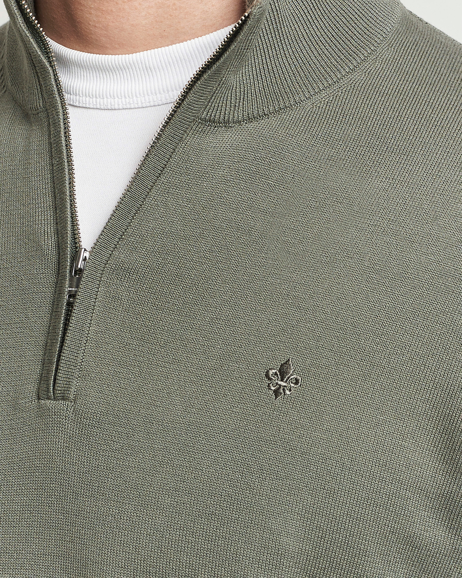 Herre | Trøjer | Morris | Riley Cotton Half Zip Green