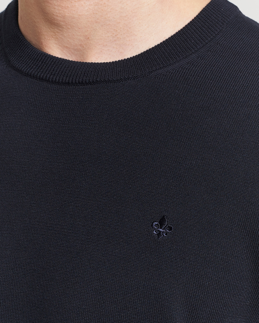 Herre | Trøjer | Morris | Riley Cotton Crew Neck Pullover Old Blue