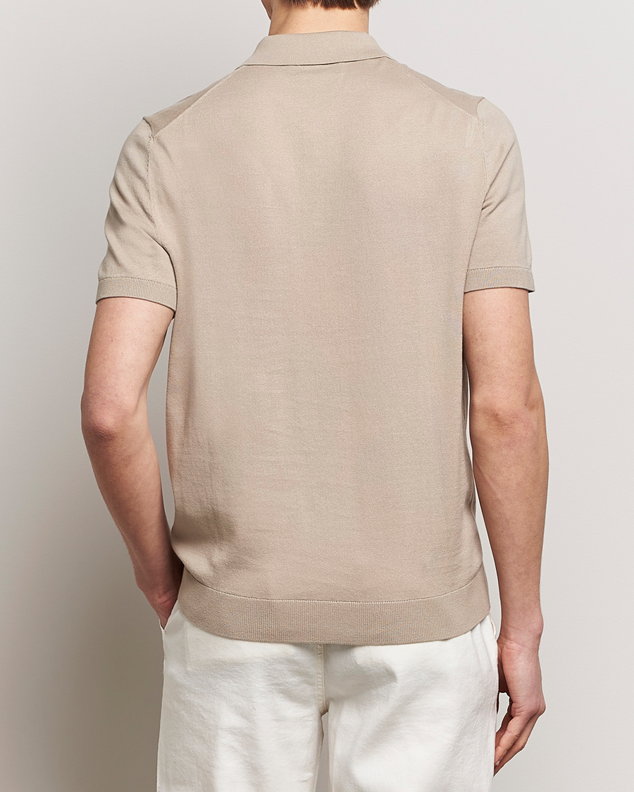 Herre | Trøjer | Morris | Cenric Cotton Knitted Short Sleeve Polo Khaki