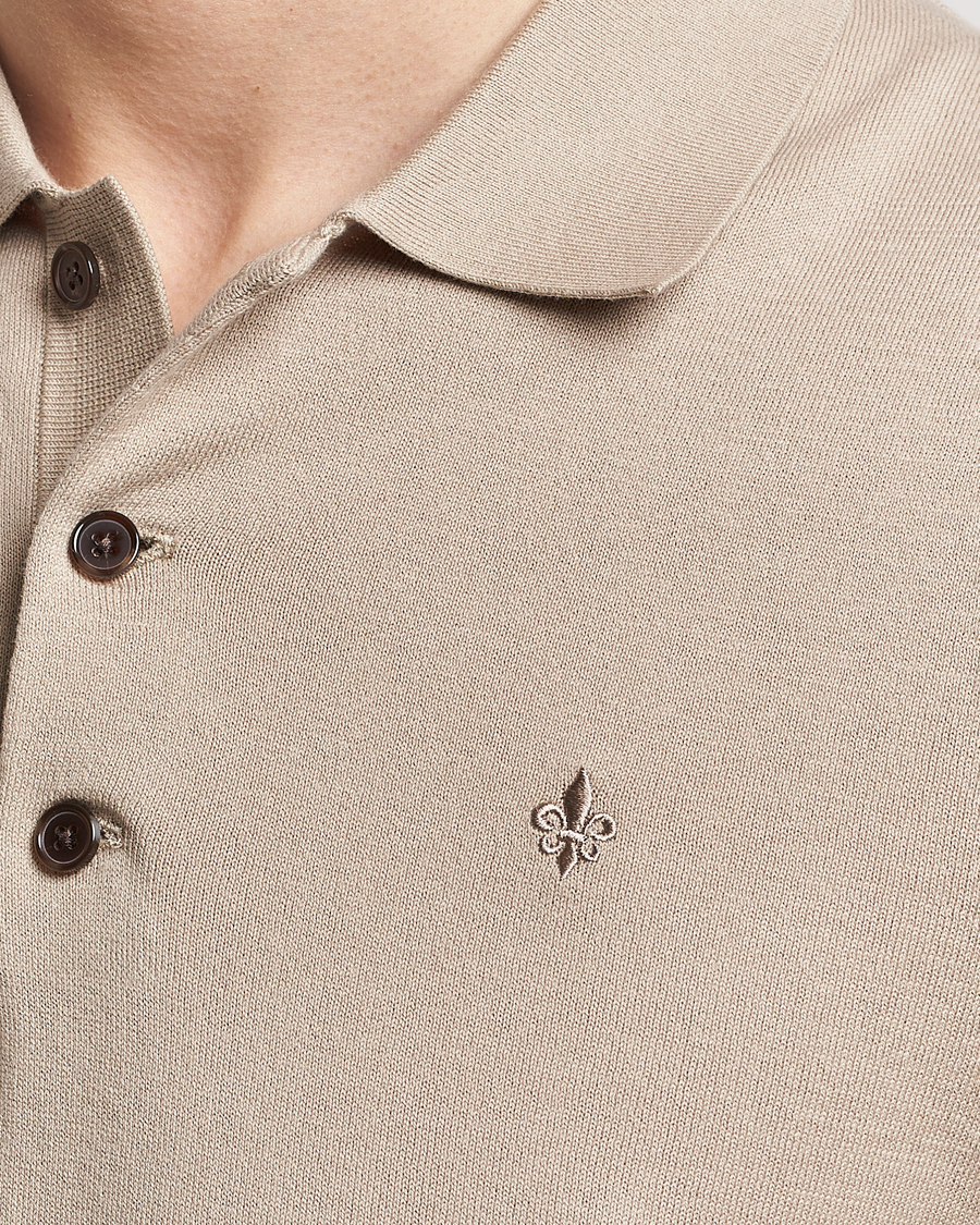 Herre | Trøjer | Morris | Cenric Cotton Knitted Short Sleeve Polo Khaki