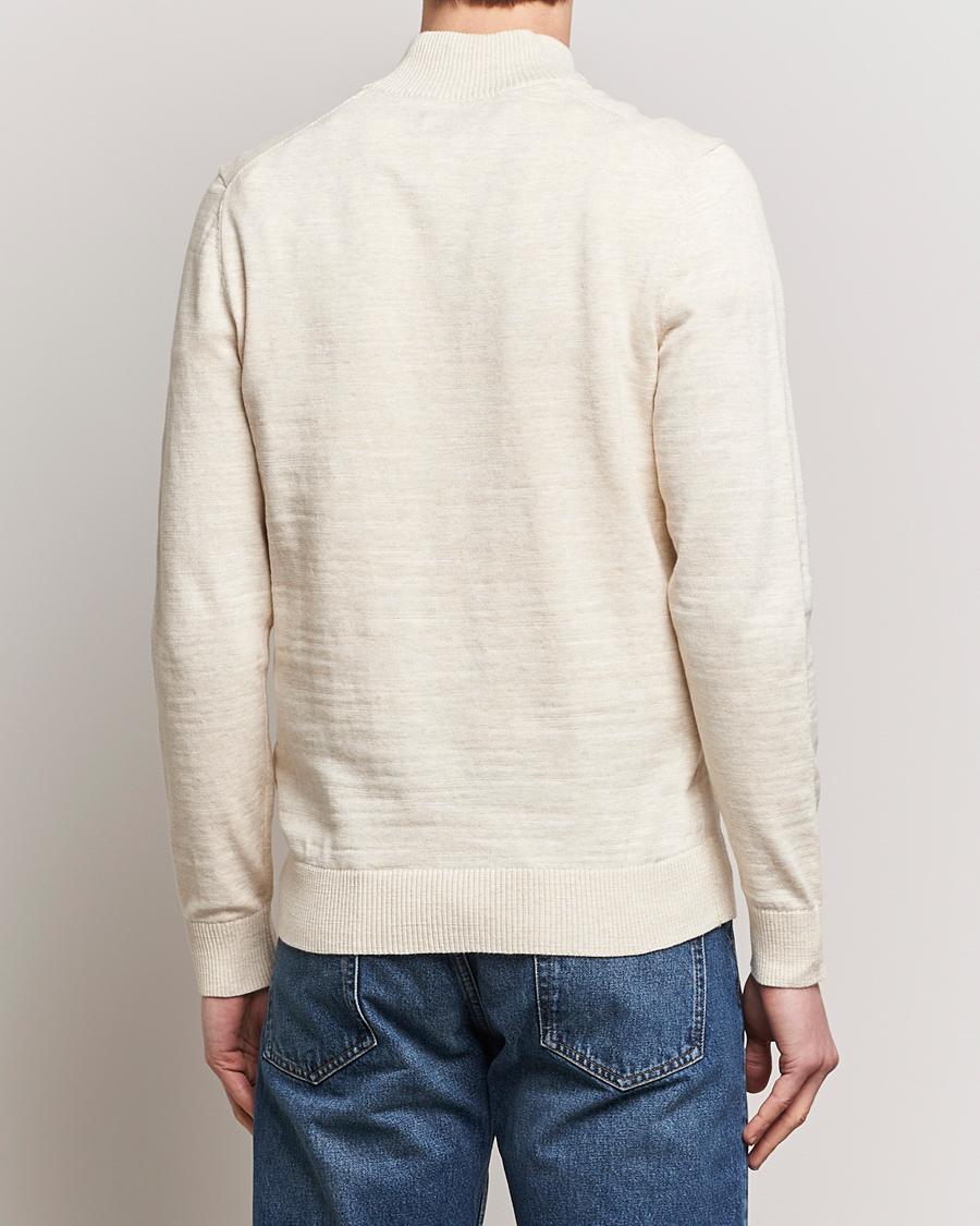 Herre | Trøjer | Morris | Randall Cotton Half Zip Off White