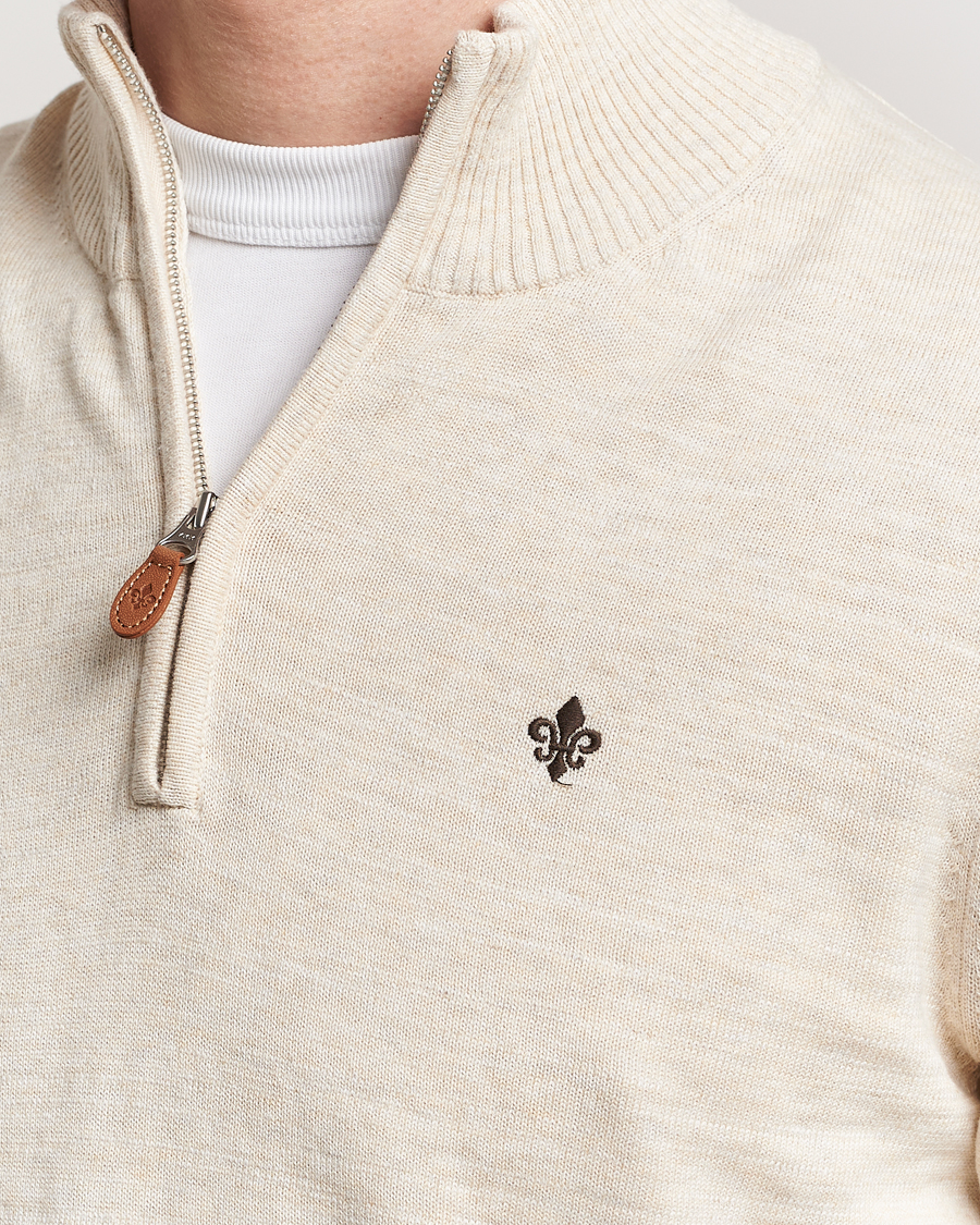 Herre | Trøjer | Morris | Randall Cotton Half Zip Off White