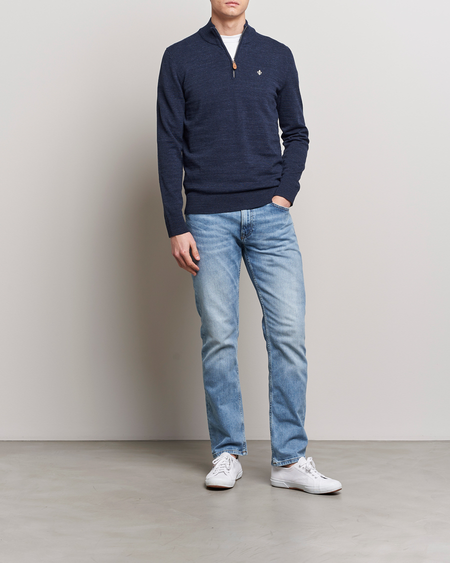 Herre | Trøjer | Morris | Randall Cotton Half Zip Navy