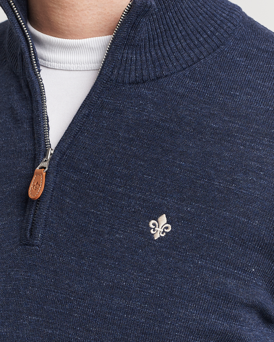 Herre | Trøjer | Morris | Randall Cotton Half Zip Navy