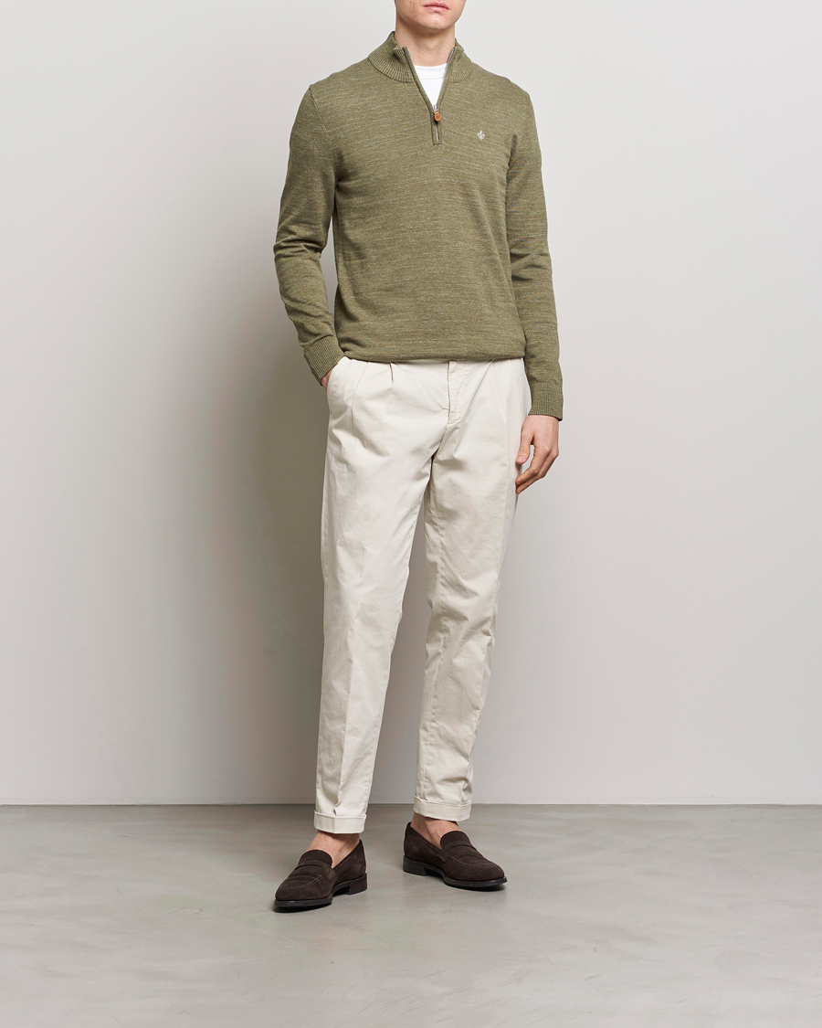 Herre | Trøjer | Morris | Randall Cotton Half Zip Green