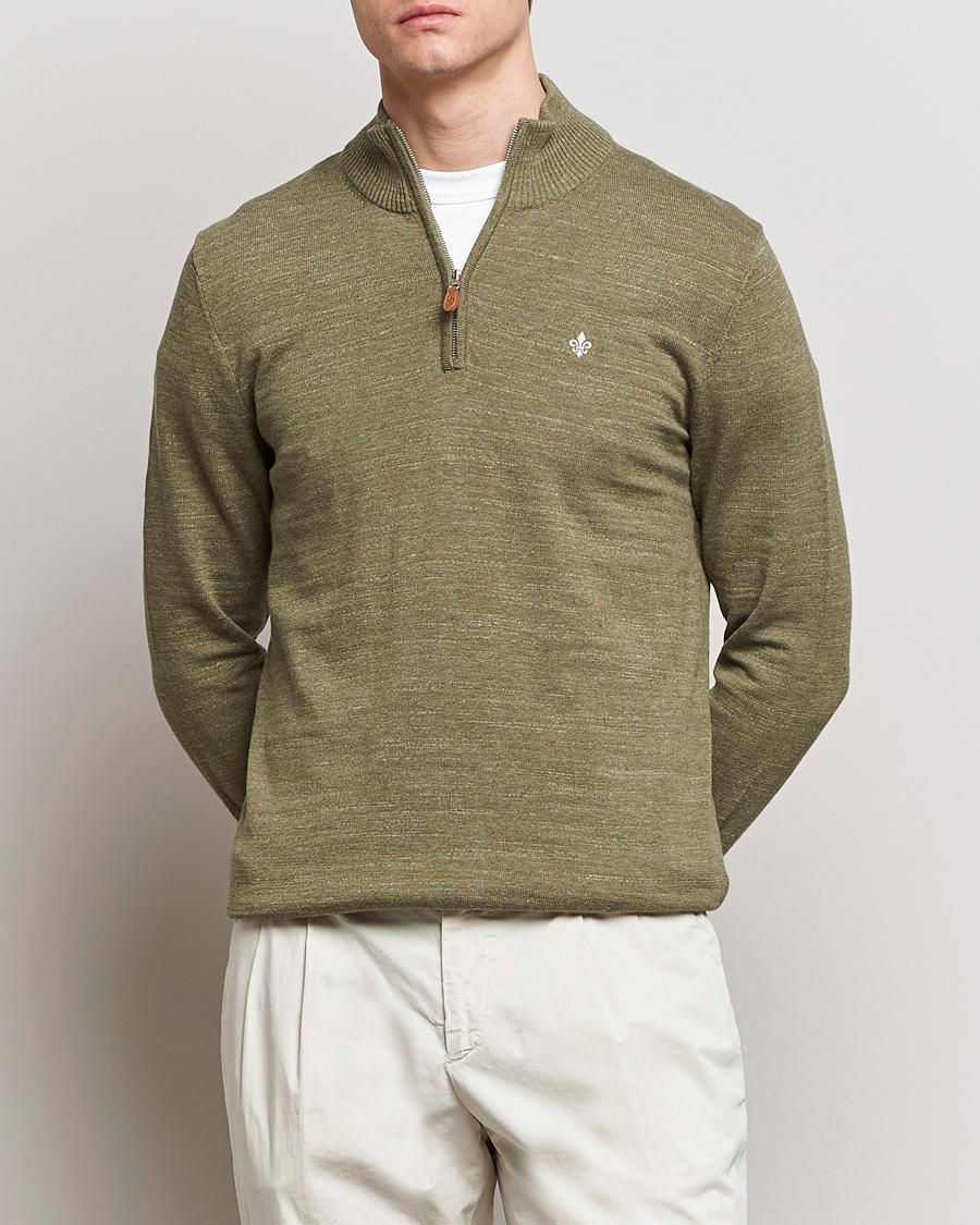 Herre | Udsalg | Morris | Randall Cotton Half Zip Green