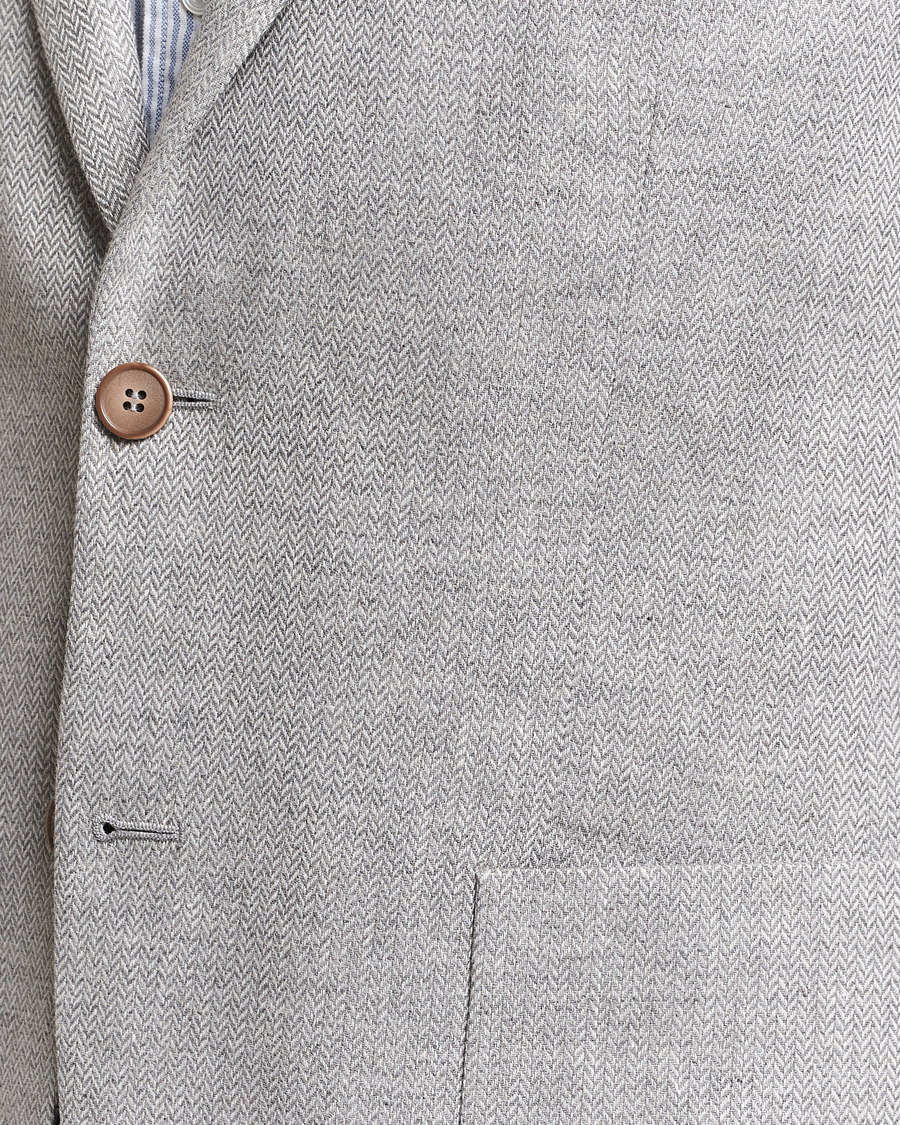 Herre | Blazere & jakker | Morris | Hayes Linen Herringbone Blazer Grey
