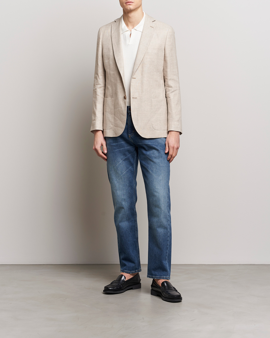 Herre | Blazere & jakker | Morris | Archie Cotton Glencheck Blazer Khaki