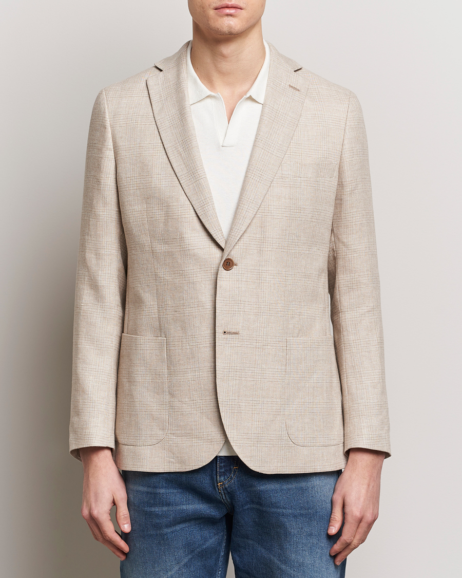 Herre | Blazere & jakker | Morris | Archie Cotton Glencheck Blazer Khaki