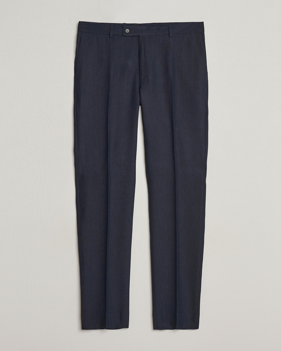 Herr |  | Morris | Bobby Linen Suit Trousers Navy