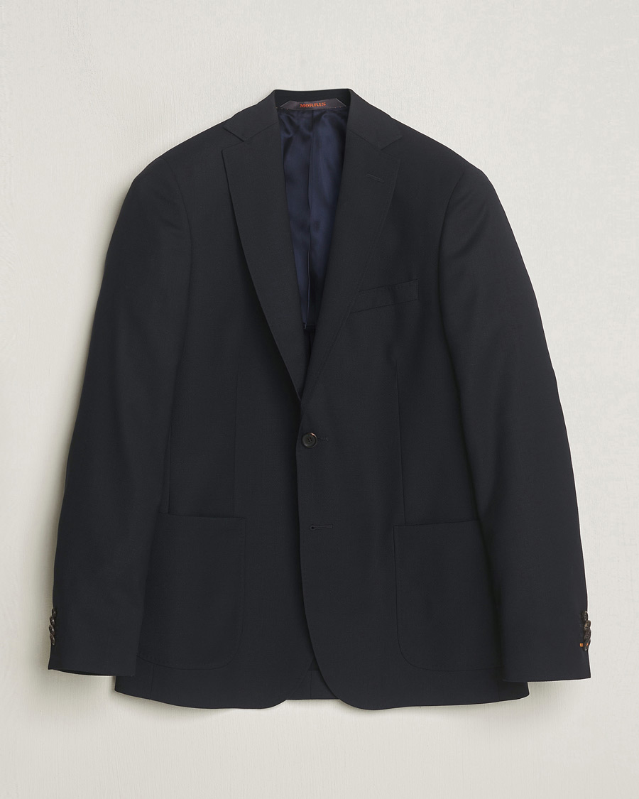 Herre | Blazere & jakker | Morris | Archie Navy Light Wool Blazer Navy