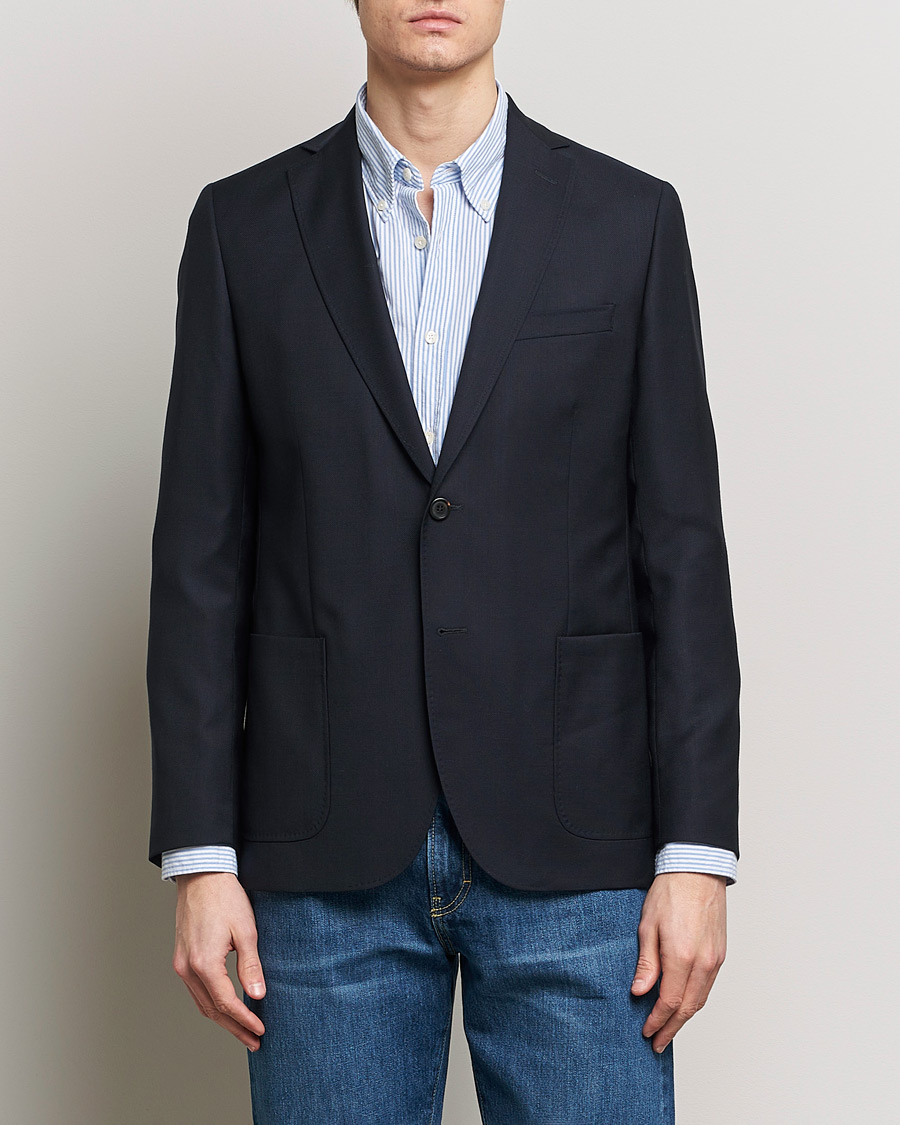 Herre | Uldblazer | Morris | Archie Navy Light Wool Blazer Navy