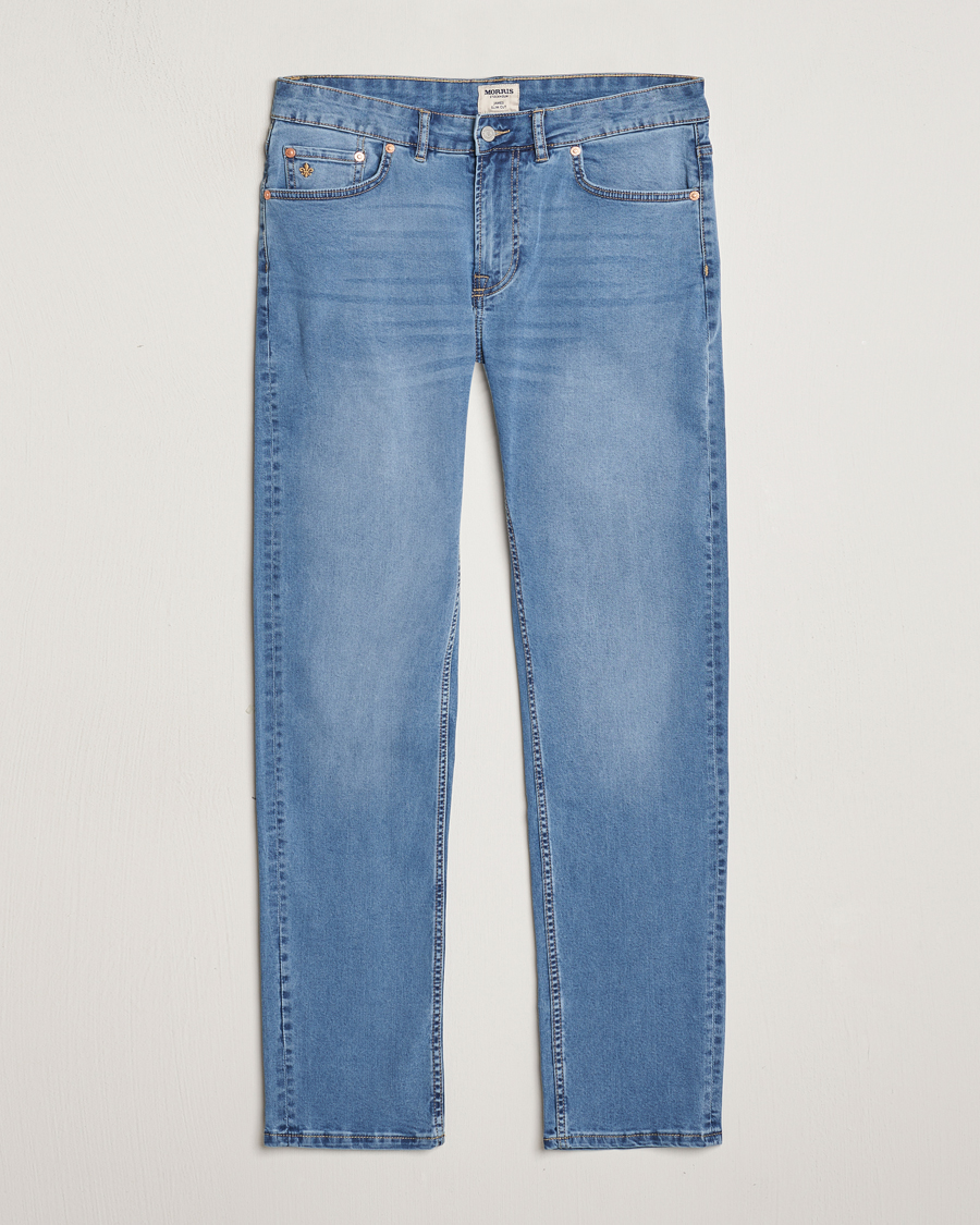 Herre | Jeans | Morris | James Satin Jeans Light Blue